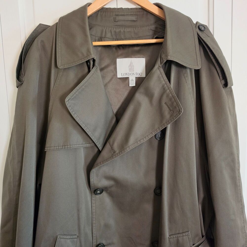 VTG London Fog Made in USA Trench coat with zip out liner 44 long- old money
